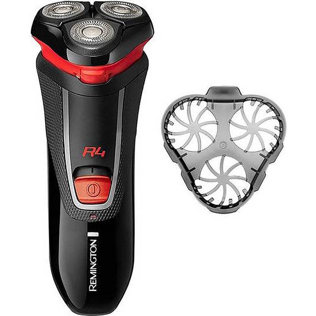 Remington R4 Mens Electric Rotary Shaver (Dry Shave, Cordless, 40min usage, 16hr charge, Pivoting neck, Pop up detail trimmer, 3 Day Stubble