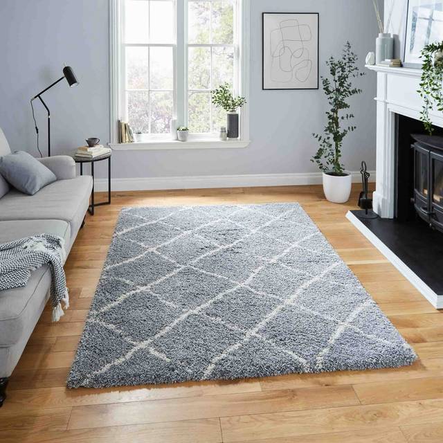 Think Rugs Scandi Berber Grey/Cream Rectangle 200 x 290cm Polypropylene Berber G257, Grey