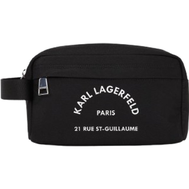 Karl Lagerfeld, Rue St-guillaume Wash Bag, Man, Black, Size: One size