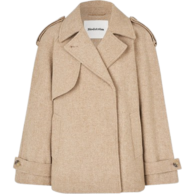 Modström Esmundmd Twill Jacket Dam Jackor Stl. L - Från Magasin - Beige Twill Melange (L)
