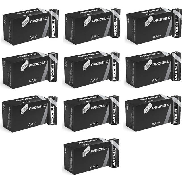 50 x duracell procell aa batteries alkaline 1.5v lr6 mn1500 replaces industrial