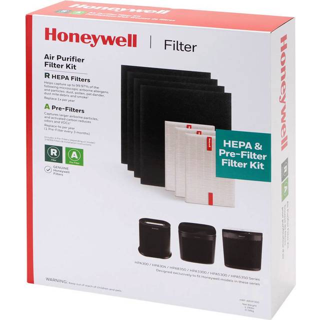 Honeywell HEPA Air Purifier Filter Kit - Includes 3 HEPA R Replacement
