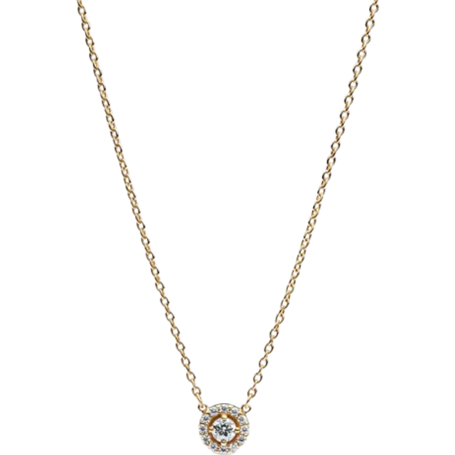 Pandora  Necklaces Round Halo Necklace in Pavé 363548C01