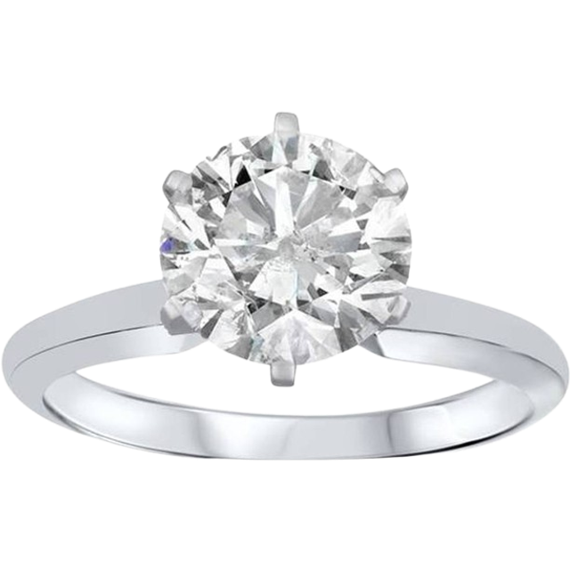 1/4ct Solitaire Natural Diamond Engagement Ring 14k White Gold Round Cut