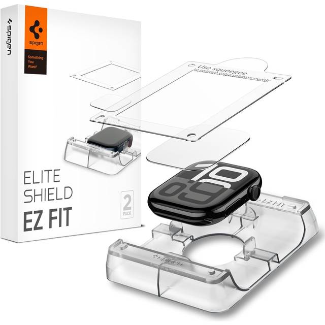 Spigen Elite Shield "EZ FIT" 2 Hybrid Glass-PACK on Apple Watch 10 (42 MM) -Transparent