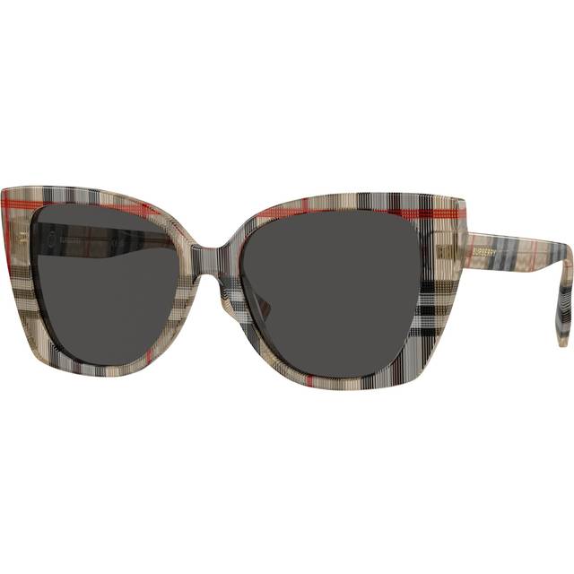 Burberry Meryl Dark Grey Cat Eye Ladies Sunglasses BE4393 377887 54 (Dimension: 7.0000x5.0000x3.0000 inches)