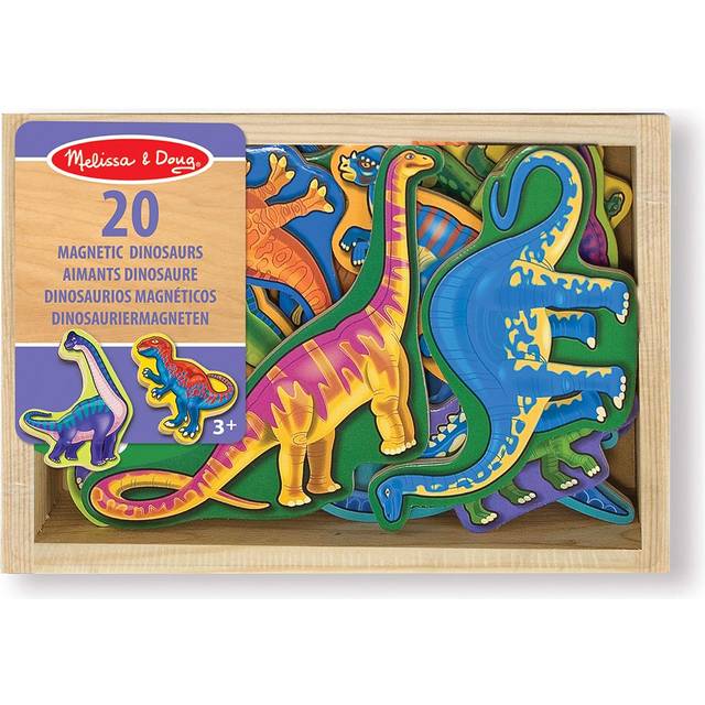 Melissa & Doug Wooden Dinosaur Magnets: Educational Fridge Magnets