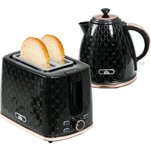 Kettle and Toaster Set - Black (2 - Slice)