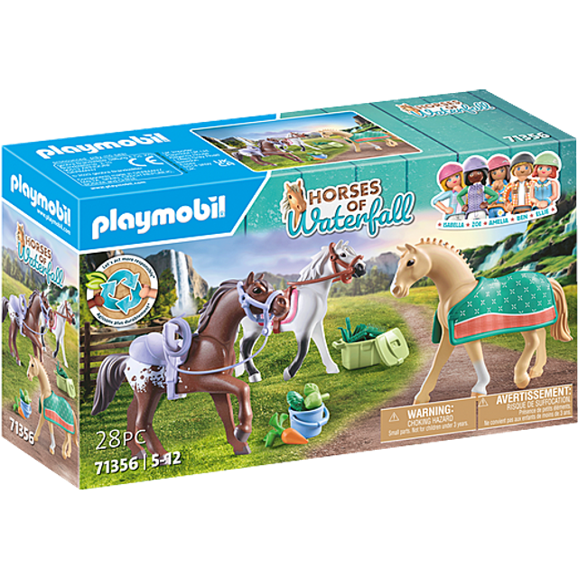 PLAYMOBIL Horses of Waterfall Amelia och Whisper med hästbox - 71356