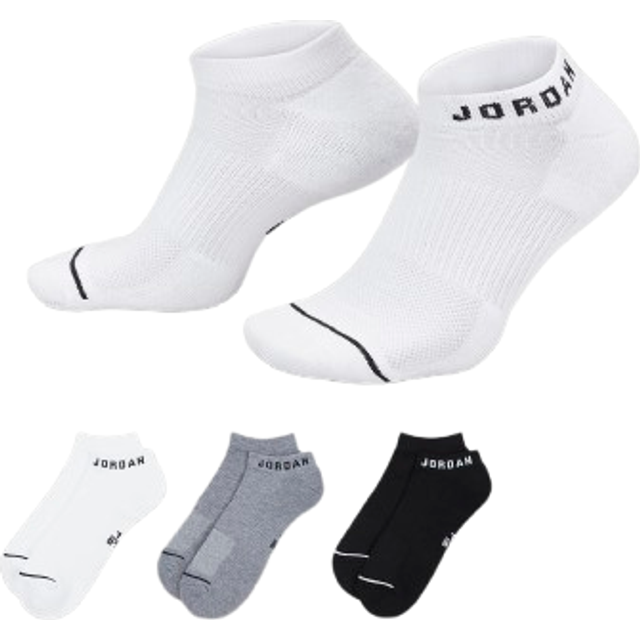 Jordan Dri-FIT Everyday No-Show Socks 3-Pack White/ Black L (L)
