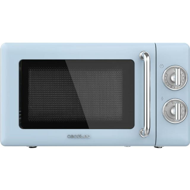 Cecotec ProClean 3110 Retro Blue 20-litre manual microwave with 700 W and grill.