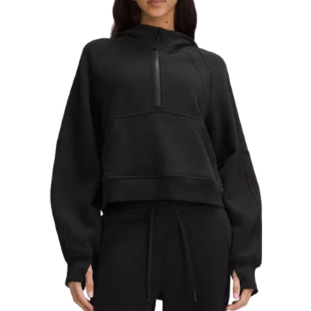 Womens Lululemon Scuba Brand-Embroidered Cotton-Blend Hoody