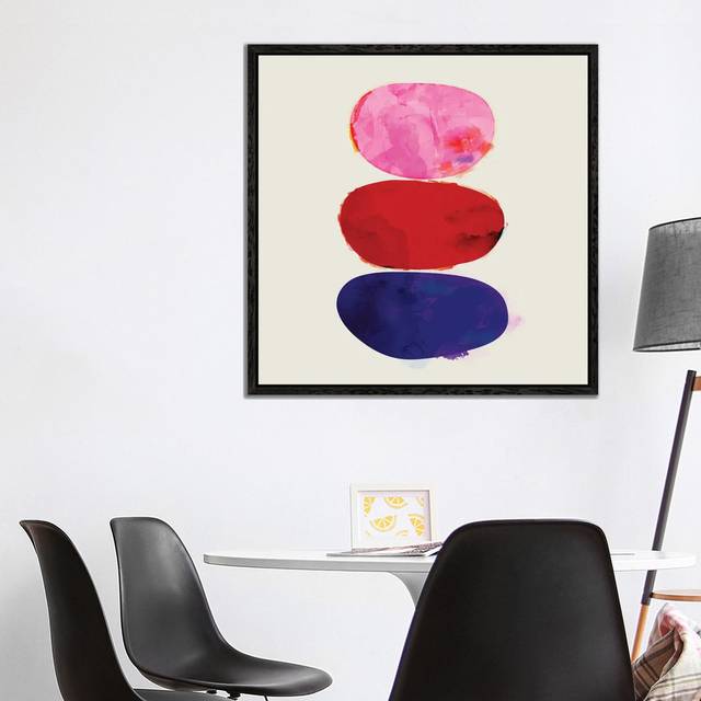Keep The Balance Abstract by Show Me Mars - Gallery-Wrapped Canvas Giclée on Canvas - Black Floater Framed (93.98 cm H x 93.98 cm W)