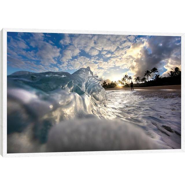 Foam Attack by Sean Davey - Gallery-Wrapped Canvas Giclée - White Framed (45.72cm H x 66.04cm W x 3.81cm D)