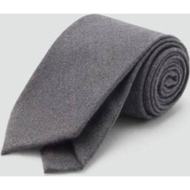 100% wool plain tie grey - Man - One size - MANGO MAN - Grey - U