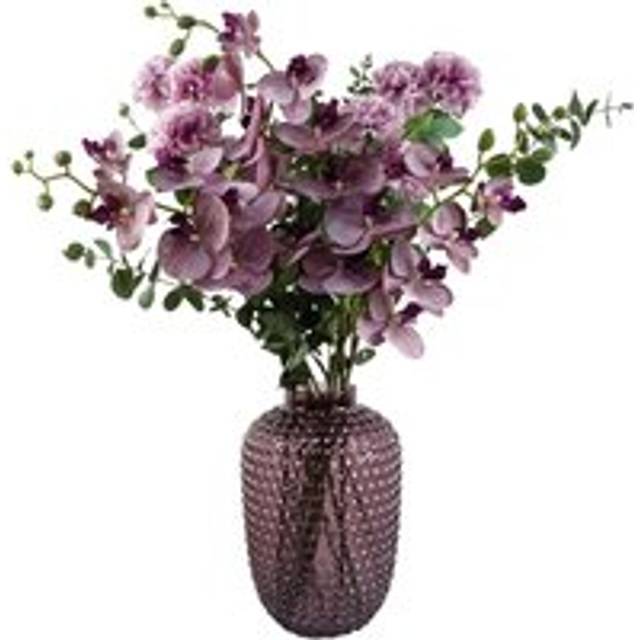 Leaf 80Cm Berry Burst Vase Artificial Orchids And Foliage, Purple