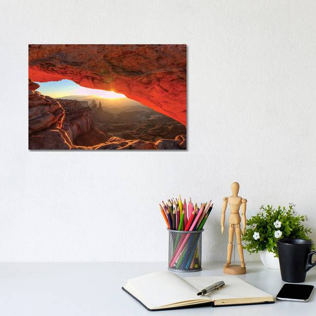Fiery Sunrise by Bill Sherrell - Gallery- GiclÃ©e on Canvas (20.32cm H x 30.48cm W x 1.905cm D)