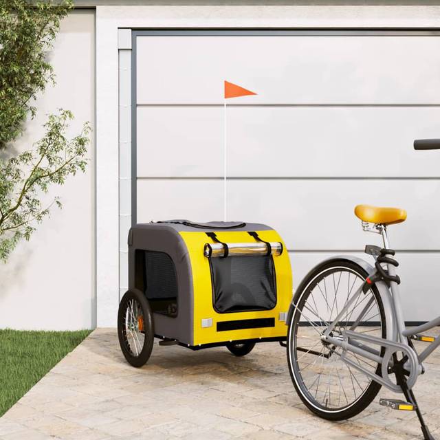 Iban Foldable Pet Bike Trailer - yellow (69 x 133.5 x 73.5 cm)