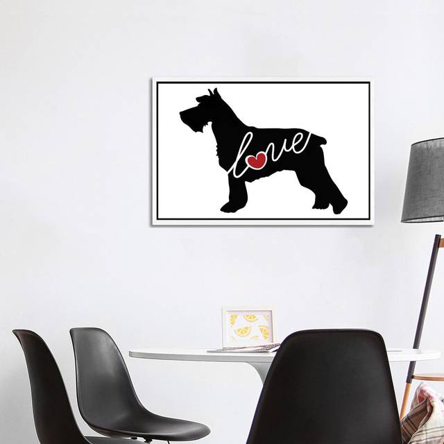 Schnauzer by Traci Anderson - Gallery-Wrapped Canvas GiclÃ©e on Canvas - White Framed (66.04cm H x 101.6cm W x 3.81cm D)