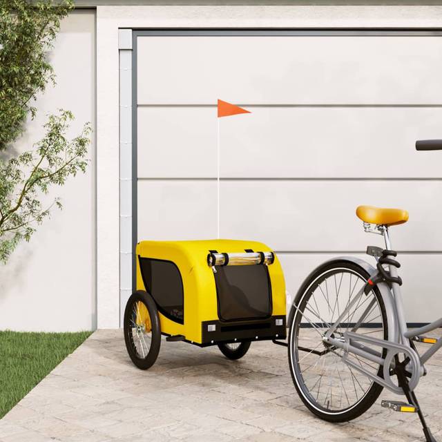 Iban Foldable Pet Bike Trailer - yellow (136 x 69 x 73.5 cm)