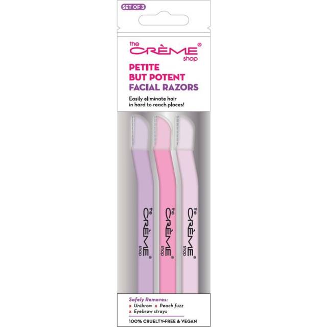 The Crme Shop Petite But Potent Facial Razors Dermaplaning Tool for Face  Face Razors for Women  Stocking Stuffers for Women Pack of 3