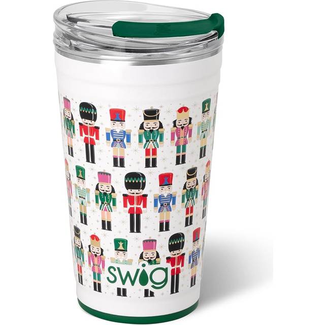 Swig Life 24oz Party Cup  Stackable Insulated Travel Coffee Tumbler with EZ Slider Lid  Cup Holder Friendly Travel Thermos  Stainless Steel 24 oz Tumb