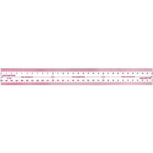 Westcott Metric Ruler  30cm  Transparent (M-108)
