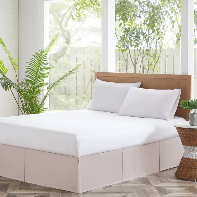 Southshore Fine Living  Inc. Hotel Quality Queen Bed Skirt - 15 Drop  Elegant Pleated Design  Premium Dust Ruffle/Queen Size Bed Skirt  Easy Care  Lux