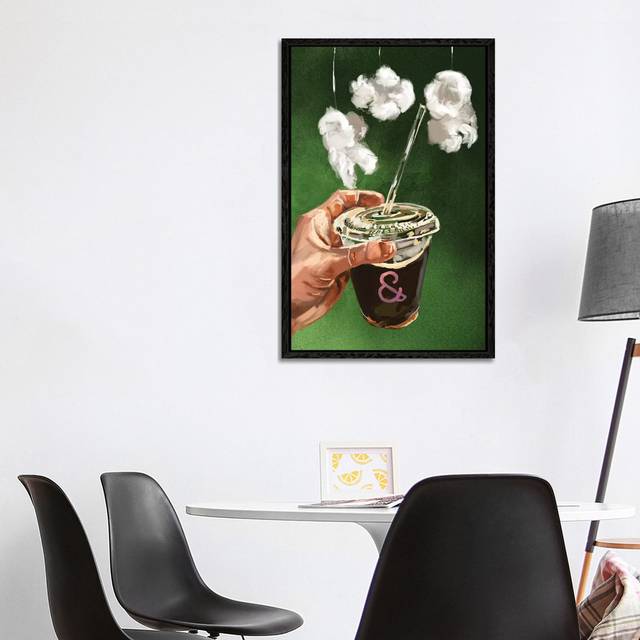 Coffee To Go by Sunflowerman - Gallery-Wrapped Canvas Giclée on Canvas - Black Framed (101.6 cm H x 66.04 cm W)