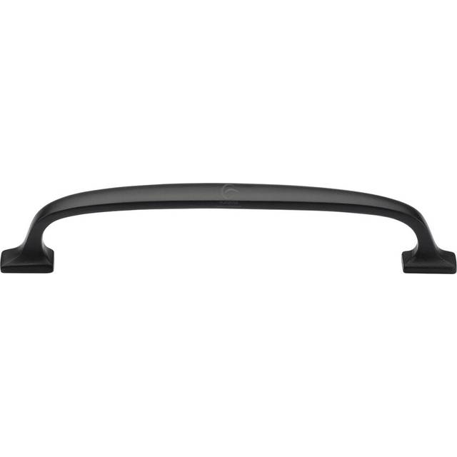 Matt Black Rustic Iron Cabinet Pull Durham Design - Black Iron (9.6cm H x 1.3cm W x 3cm D)