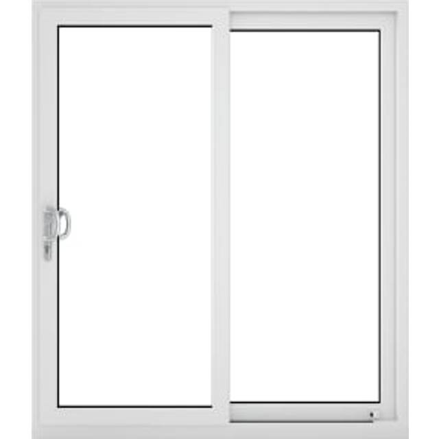 Crystal uPVC White Left to Right Clear Double Glazed Sliding Patio Door with 150mm Cill - 1790 x 2090mm