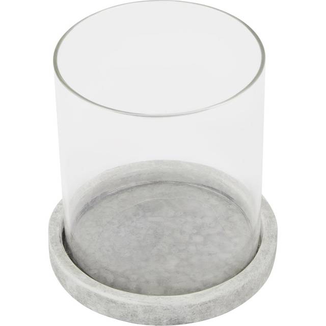 Athena Large Hurricane Lantern - White (14cm H x 14cm W x 14cm D)