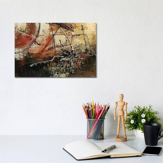 Graffiti Garage by Tatiana Iliina - No Frame Gallery-Wrapped Canvas Giclée on Canvas - Black;White;Cream;Tan;Swamp Green (20.32cm H X 30.48cm W)