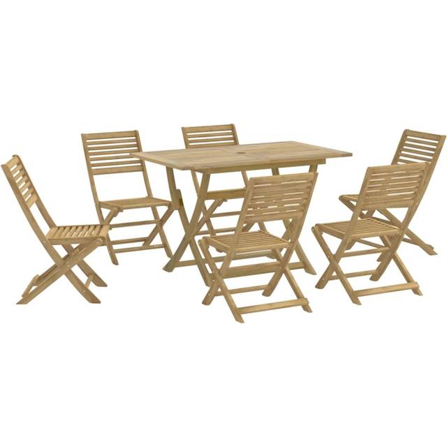 Vidaxl - 7 Piece Garden Dining Set Solid Wood Acacia