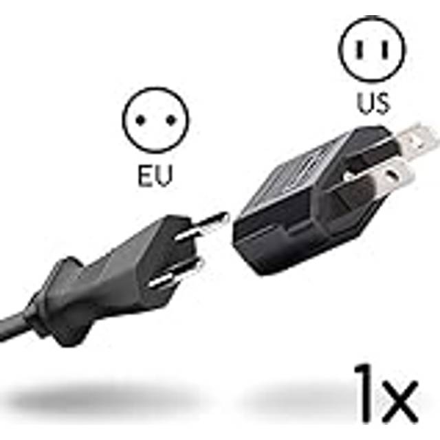 TheSmartGuard | 1 st. reseadapter från USA-kontakt US-kontakt i Europa-dose EU-kontakt | Perfekt för resor till utlandet – för USA, Kanada, Mexiko | reseuttagsadapter/reseuttag | Färg: Svart
