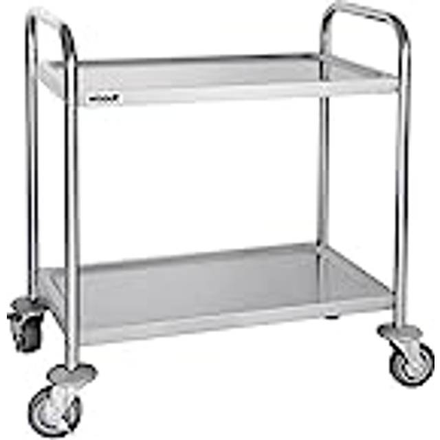 Vogue Stainless Steel 2 Tier Clearing Trolley Small