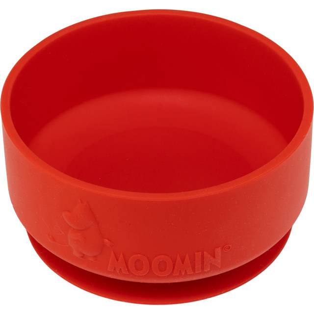 Rätt Start Mumin Silikon Skål med Sugkopp Lingonberry Red - Röd