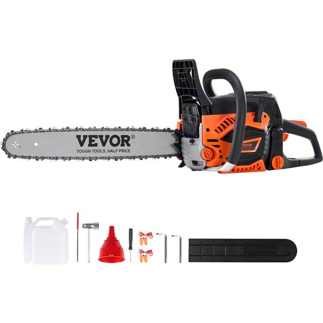 VEVOR 52CC 18" Gasoline Chainsaw Gas Powered Wood Cutting Engine Gas Chain Saw