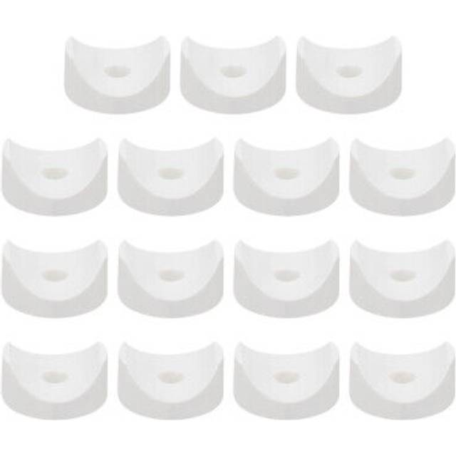 80pcs plastic round washers, 6mm x 25mm x 3mm white pe concave washer