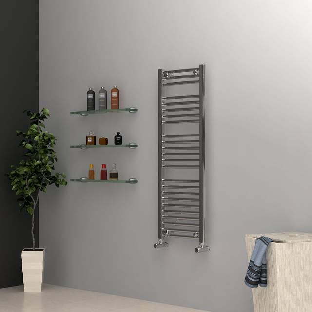 Shaunda Vertical Straight Towel Rail - Chorme (120cm H x 30cm W x 3cm D)