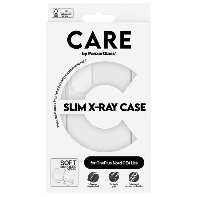 CARE by PanzerGlass OnePlus Nord CE4 Lite (5G) FASHION X-Ray Soft Basic Skal - Genomskinlig