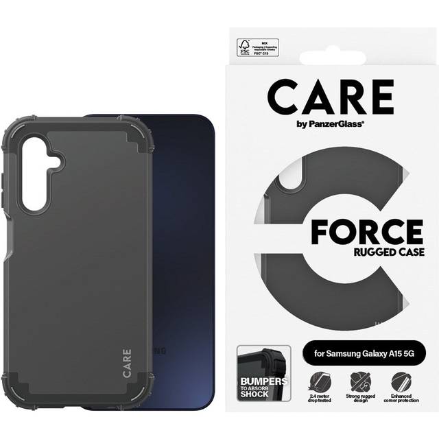 CARE by PanzerGlass Samsung Galaxy A15 (5G) Fashionable FORCE Case - MagSafe Kompatibel - Svart