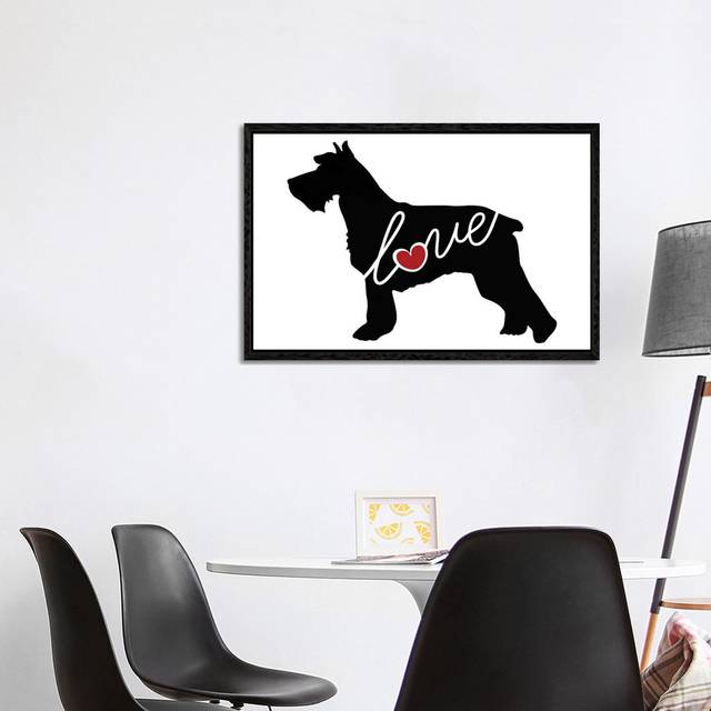 Schnauzer by Traci Anderson - Gallery-Wrapped Canvas GiclÃ©e on Canvas - Black Framed (66.04cm H x 101.6cm W x 3.81cm D)