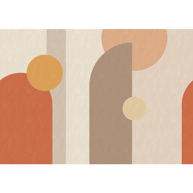 Art For the Home Curve & Arch Geometric Print To Order Mural - Blue (400cm L x 280cm W)
