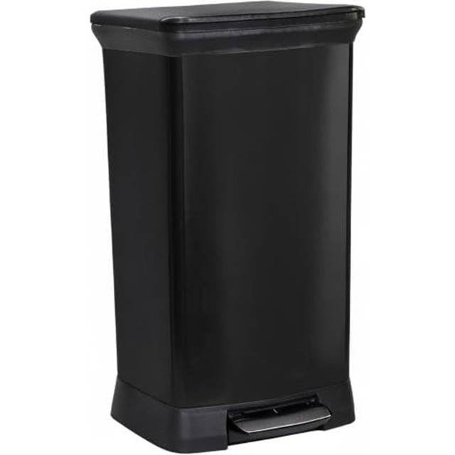 Cartney Plastic Rubbish Bin - 50L - Black (50L)