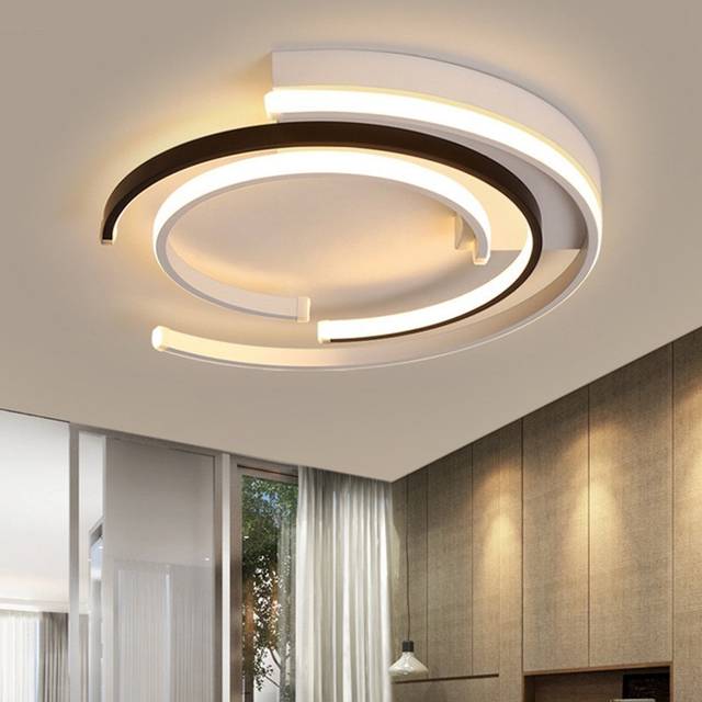 Dayceon 1 - Light Unique/Statement LED Chandelier - Black (5cm H X 50cm W X 50cm D)