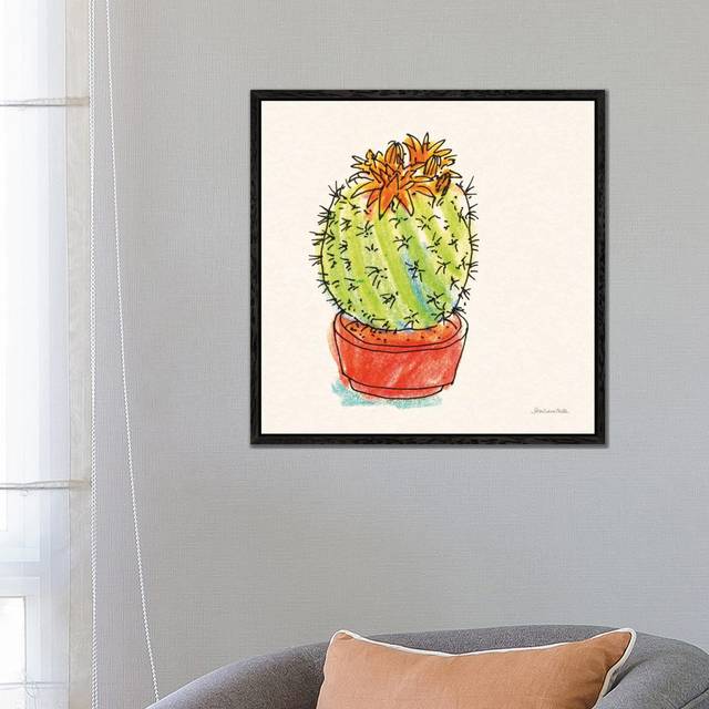 Cacti Garden II by Sara Zieve Miller - Gallery-Wrapped Canvas Giclée - Black Floater Framed (66.04cm H x 66.04cm W x 3.81cm D)