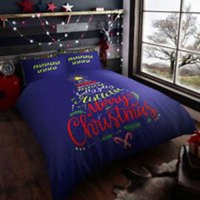 Tree Wishes Xmas Duvet Cover - Multi - Single