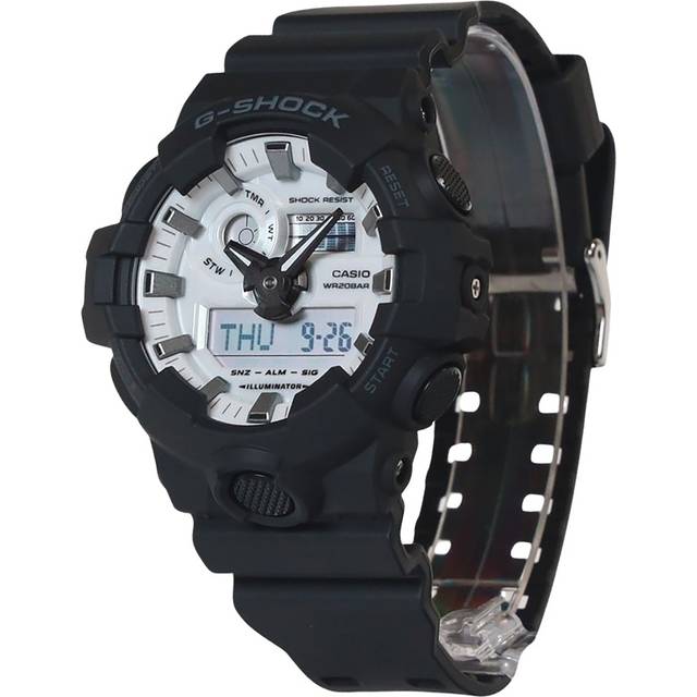 Casio G-Shock Analog Digital Resin Strap White Dial Quartz GA-700WD-1A 200M Men&#39;s Watch