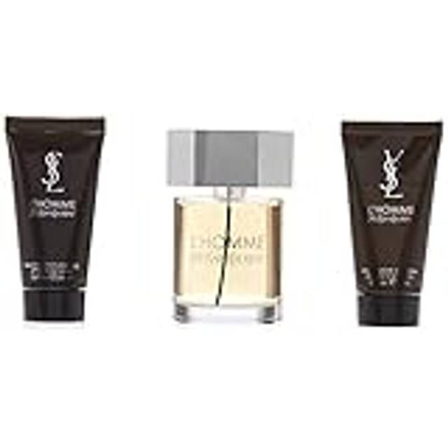 Yves Saint Laurent L'Homme Men Gift Set (Eau De Toilette Spray  After Shave Balm and All Over Shower Gel)
